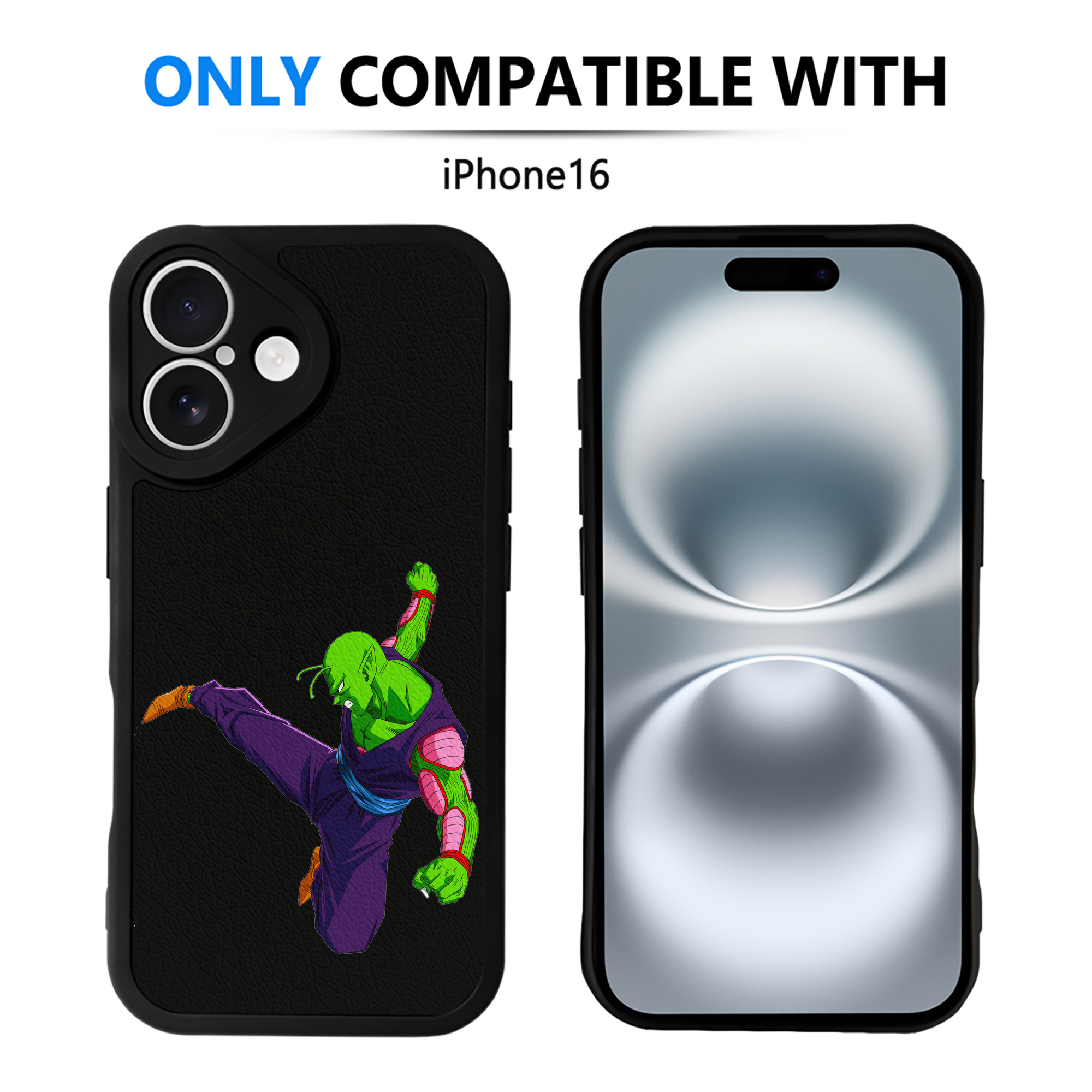 （画像用） ドラゴンボール ピッコロ DRAGON BALL Piccolo 【iPhone 16シリーズ対応】シリコンスマホケース（レザー調） 材質：シリコン